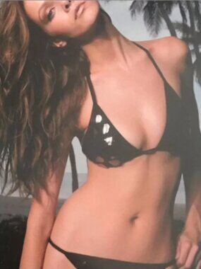 Sauvage California black shattered mirror luxury bikini set